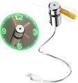 LED Programmable Message Fan with Customized Drawing - USB Powered LED USB Clock Fan with Real Time Display Function,Stocking Stuffers. 