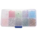 300 Pcs Glass Beads, 8mm 10 Color Beads Crystal Beads. 