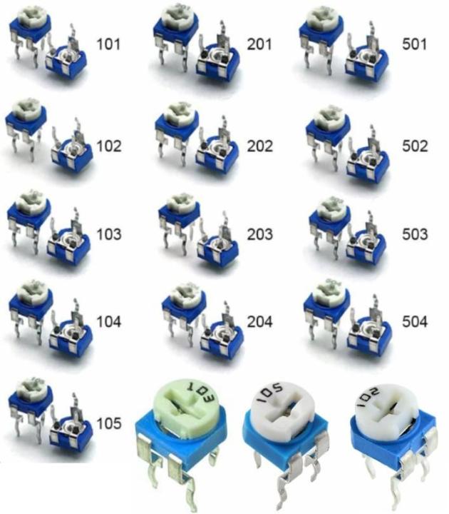 5pcs 2K Ohm Variable Resistor 6mm Trimmer Potentiometer