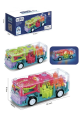 Transparent Gear Structure Bus Toy With Lights And Sweet Music - Battery Operated Gear Light Bus Toy For Kids. 