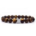 High quality brown beads style bracelet for men. 