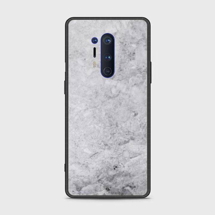 OnePlus 8 Pro Cover - SkinLee HQ Infinity Glass Case (Soft) - Grey Marble - SKINLEE-298-1-922-501