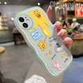 chenyyka For OPPO Reno 6 4G Case Cartoon Winnie the Pooh Pattern Colorful Lovely Cream Wave Border Soft Clear Shockproof Phone Cases Creative Camera Transparent Casing Simple Silicone Protective Cover. 