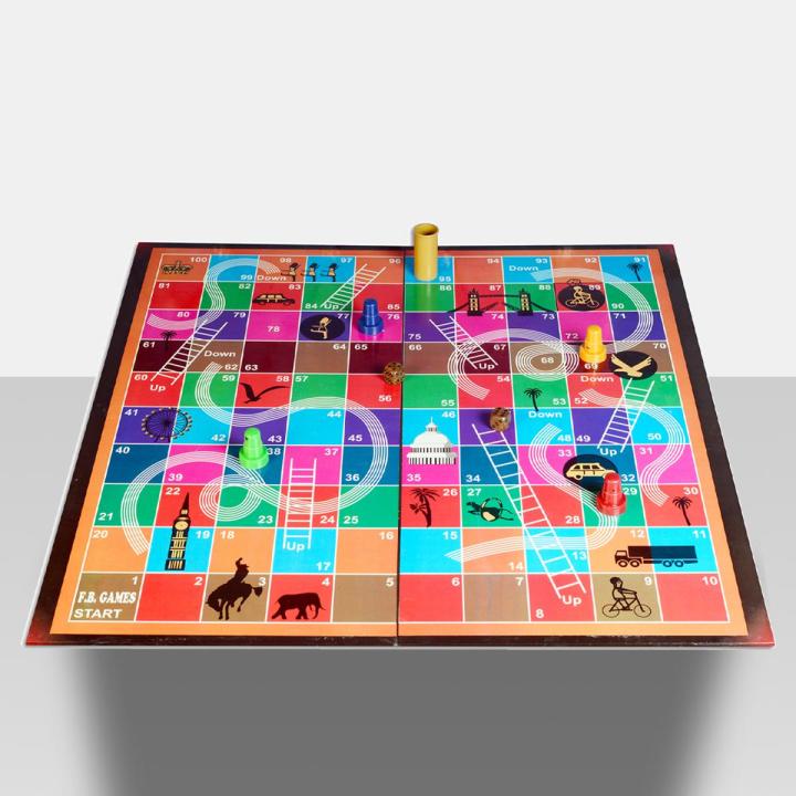 FB Gamez Ludo Board Game-Wooden Ludo Board-Extra Large 2 Feet Foldable Wood Board-Export Quality