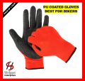 PU coated gloves Palm fit Safety Work glove - Rubber Gloves - 13 guage nylon work Nitrile Gloves Polyester Shell Nitrile Coated Work Gloves - Grip Gloves TPR Coated Precision Work Gloves - bike gloves sport gloves best for work riding Pack of 1 Pair. 