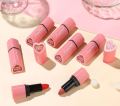 3Pcs Heart Shape Matte High Shine Lipstick Heart Shaped Velvet Smooth Lipstick Long Lasting & Waterproof. 