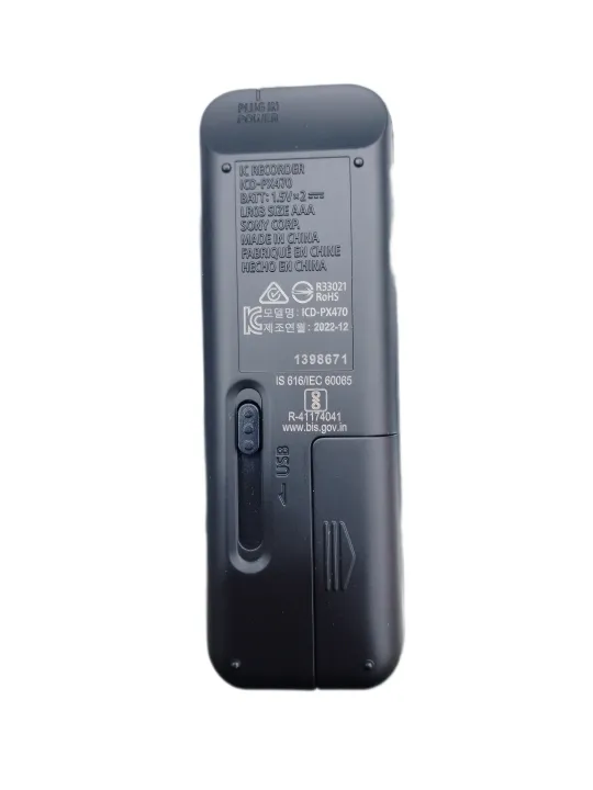 Sony%20ICD-PX470%20Stereo%20Digital%20Voice%20Recorder%20with%20Built-in%20USB%20Voice%20Recorder%20In%20Black%20-%20Image%203