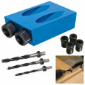 14Pcs Hole Jig Kit 6-10mm Angle Drill Guide Set Woodwoorking Tool Hole Puncher Locator Jig Drill Bit Carpentry Tools. 