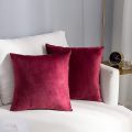 2 Pcs Plain Velvet Cushion Covers Soft Velvet Fabric on Both Sides With Side Zip Cushion Covers for Spring Sofa, Living Room, Couch, Bed, Home Decor | Cushion |-16"x16"Inch By Comfynook. 