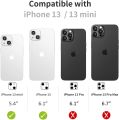 Camera Lens Protector for iPhone 13 and iPhone 13 Mini,Ultra Clear HD Tempered Glass,Aluminum Alloy Lens Screen Ring Cover Film [Anti Scratch][Night Circle] - Starlight White. 