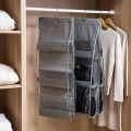 New high quality Multipurpose 6 hanging hand bags pocket organizer for bag to collect dust proof closet storage bag door wall various shoes bag with hook. 