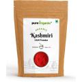 Pure Organio Organic Kashmiri Chilli Powder - Premium, 113 gm. 