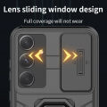 For Samsung Galaxy A55 5G Case With Slide Camera Cover Built in 360° Rotate Ring Stand Kickstand Full-Body Rugged Shockproof Protective Phone Cover. 