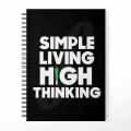 High Thinking design Printed Notebook - University Notebooks. 
