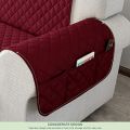 Quilted Sofa Cover - 7 Seater (3+2+1+1 With Side Pockets) - Sofa Runner - Sofa Protector Coat. 