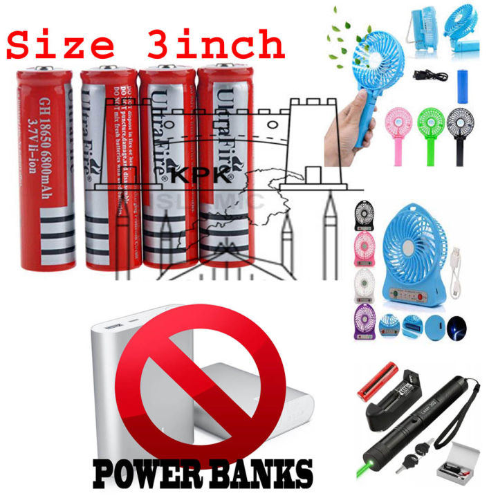 4pcs Rechargeable li-ion Cell Batteries 3.7v 4200 mah Cell 18650 UltraFiRE for Lights.
