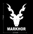 New Hot Selling Popular logo MARKHOR White Car sticker Window,Body and decal vinyl auto laptop sticker 3.5 x7 inch. 