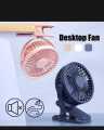 HT      badgeFEIDIAO Clip On Mini Fan Portable Desk Fan Rechargeable 1200mAh Battery Operated Fan for Stroller Camping Air Cooling Fan. 