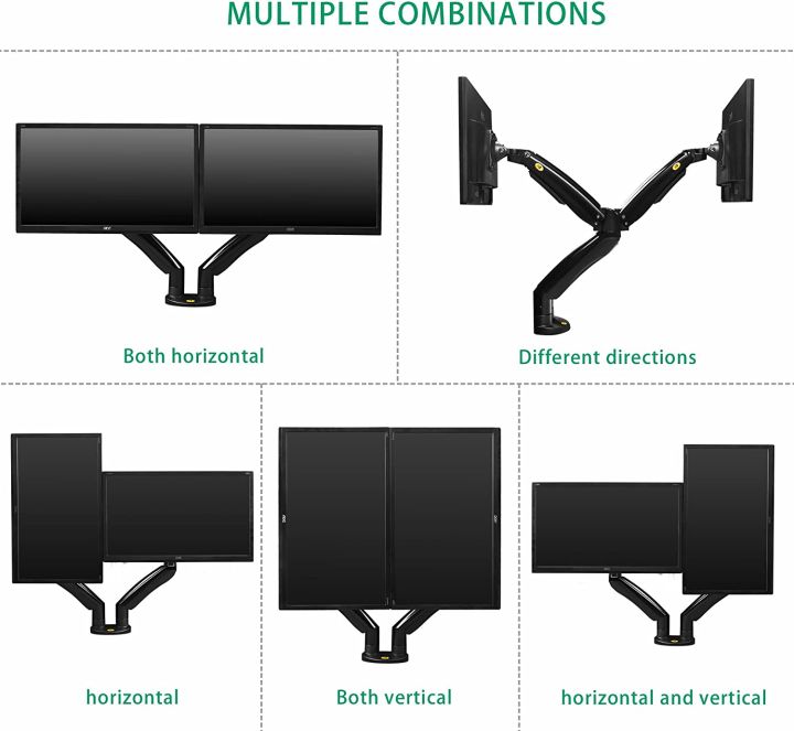 PakJAStore%20North%20Bayou%20Dual%20Monitor%20Desk%20Mount%20Stand%20Full%20Motion%20Swivel%20Computer%20Monitor%20Arm%20for%20Two%20Screens%20up%20to%2032''%20with%20Gas%20Spring%20F195A%20-%20Image%206