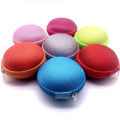 Zipper Fabric Storage Hand Carrying Case For Earphones Handsfree And Other Accessories Mini Earphone Cables Container Organizer Coin Purse Candy Color Colourful Protective Sd Card Pouch Cable Bluetooth Earbuds USB Zip Cute Beautiful Travel Stylish. 