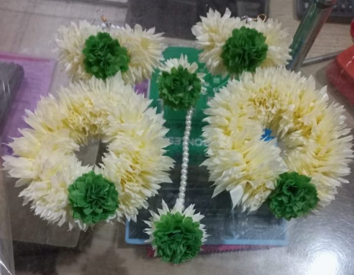 Artificial Flower Bridal Jewellery Set