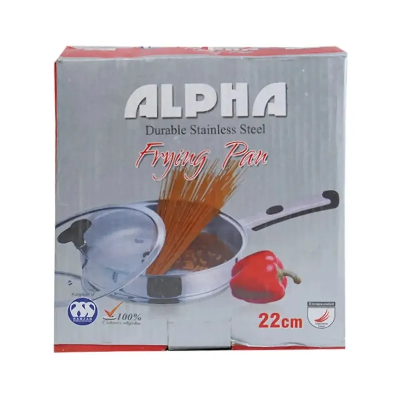 Alpha Stainless Steel 22cm Fry Pan - Encapsulated Double Bottom -Alpha ...