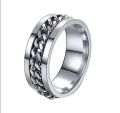 AAA Collection 3 Stainless Steel Chain Spinner Ring for Men and Boys Chain Spinner Chala. 