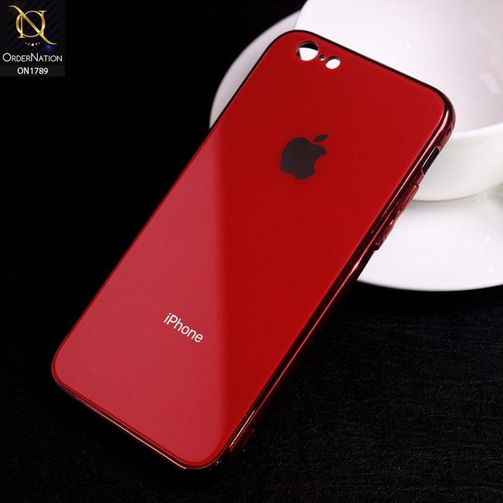 iPhone 6S Plus / 6 Plus Cover - Red - New Glossy Shine Soft Borders Back Case