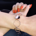 2 In 1 Magic Retractable Heart Ring Bracelet Stretchable Twist Folding Jewelry. 