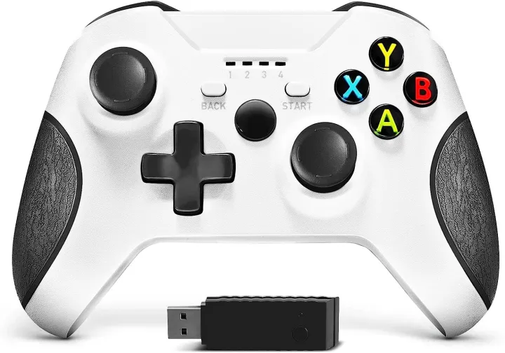 Xbox%20one%20Wireless%20Controller%20PC%20Game%20Controller,%202.4GHZ%20Wireless%20Game%20Controller%20Compatible%20with%20Xbox%20One/One%20S/One%20X%20and%20PC%20with%20Built-in%20Dual%20Vibration%20%EF%BC%88White)%20-%20Image%205