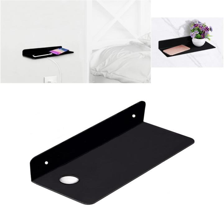 Metal Wall Mount Floating Space Saving Mobile Phone Shelf Rack Stand