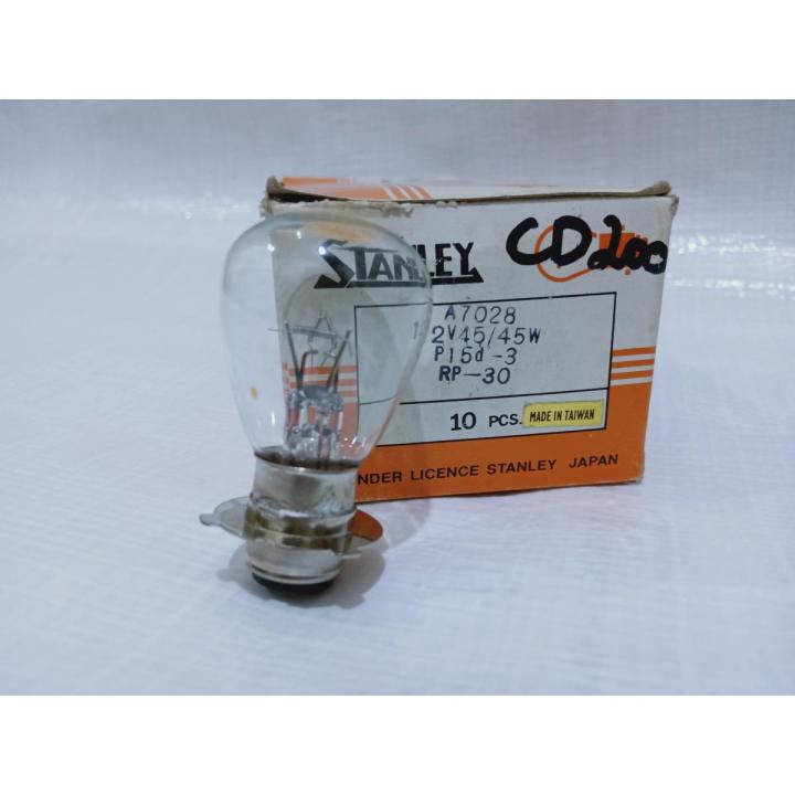HEADLIGHT BULB FOR HONDA CG125 OLD MODEL 12V 45/45W - STANLEY