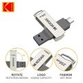 KODAK Type-C Dual USB 3.2 Flash Drive K273 128GB 256GB Memory Stick Pendrive 256GB 64GB U Disk. 