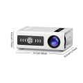 S1 Mini Portable Projector Home HD Children's Home Theater Projector Multimedia Player Compatible HDMI/USB/DC/AV/TF Card, Black. 