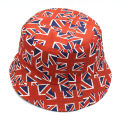 Queen's Hats Men Women British Bucket Hat Union Jack Reversible. 