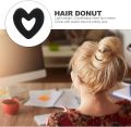 Hair Bun Maker Heart Shaped Donut Bun Maker Hair Donut Sock Bun Form Mini Hair Doughnut Shaper for Short Thin Hair Women Girls Black. 