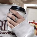 korean ins retro distressed mickey mickey mouse open ring cartoon combination ring adjustable student tide. 