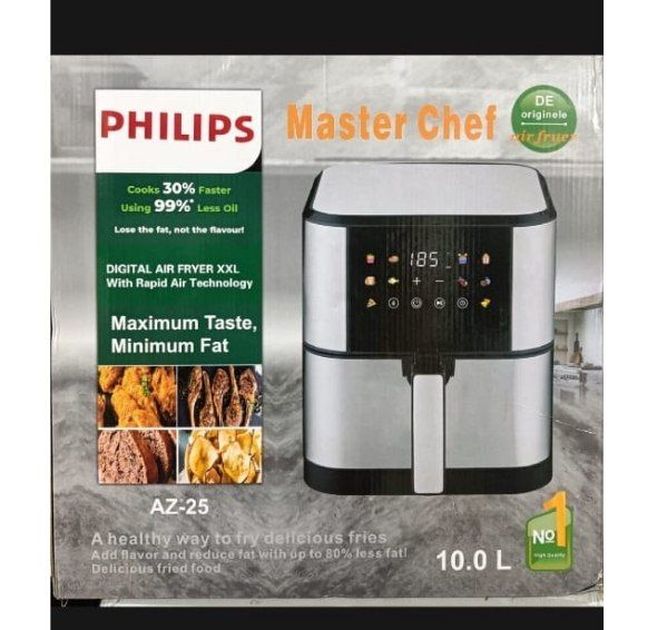 Philips%2010%E2%80%AFL%20Air%20Fryer%20(AZ%E2%80%9125)%20%E2%80%93%20RapidAir,%20Touch%20Controls%20&%20Jumbo%20Family%20Capacity%20-%20Image%204