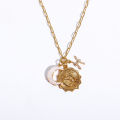 Twelve Zodiac Signs Runes New Moon Opal Pendant Necklace Retro Non Fading Zodiac Necklace Collar Girasol Opal Jewelry. 