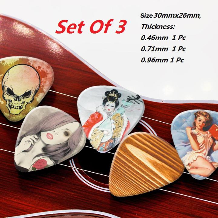 12 Pack Koi Fish Swirling Cirlcle Guitar Picks, Abs Material, Assorted Thickness Set