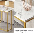Console Table, Hallway Table, Narrow Console, Side Table, Modern Design, Metal and  MDF Laminated Wood Sheet top. 