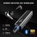 Bluetooth Adapter 1MORE Wireless Bluetooth 5.0 Receiver, Hi-Res Audio  with 3.5mm Audio Jack, Low Latency, Support LDAC and AAC Sound Quality, for Wired Earphones/Headphones and More. 