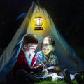 Rechargeable And Solar Camping LED Lantern Lamp k-22 | Outdoor Camping Atmosphere Light | Portable Night Light, for Camping,Hiking and Fishing. 