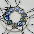 【Extra Discount】Devil's Eye Necklace Trend Eye Glass Blue Pendant Best Friend Unisex Jewelry. 