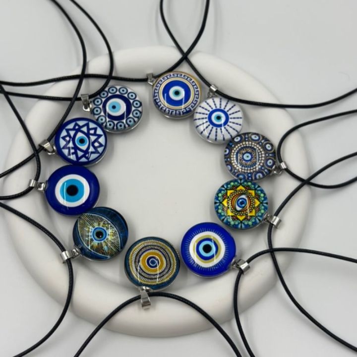【Extra Discount】Devil's Eye Necklace Trend Eye Glass Blue Pendant Best Friend Unisex Jewelry
