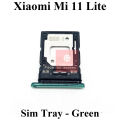 Xiaomi Mi 11 Lite SIM Tray Sim Jacket Sim Slot Sim Door For Xiaomi Mi 11 Lite - Green. 