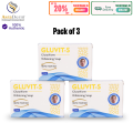 Gluvit-S Gluta-thione Soap 75gm (Pack of 3) - For Men & Women - For Fairness & Glowing Skin - Fades Dark Spots, Controls Oil & Reduces Wrinkles with Jojoba Oil - For Face & Body. 