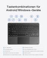 Inateck Tablet Keyboard with Touchpad, Compatible with Android Tablets/Smartphones and Windows PCs, KB01101. 