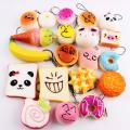 5/10/20/30 Pcs Squishy Slow Rising Bread Cake Bun Pendant Donut Squishies Toy Squeeze Toys. 