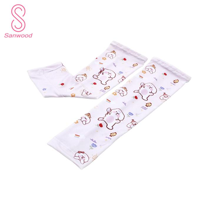 Sun Protection Sleeves Kids Cartoon Cooling Arm Sleeves Anti-uv Sun Protection Arm Protectors for Children Soft Elastic Favorite